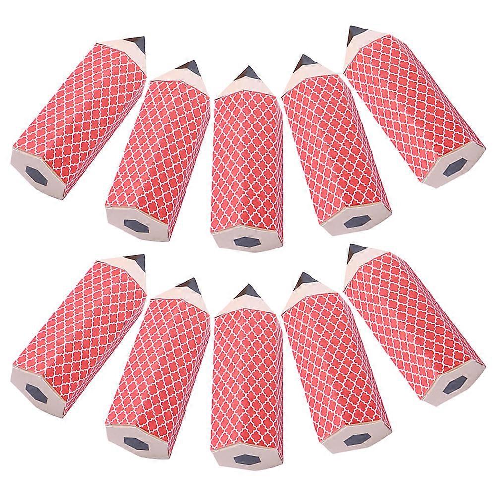 Cute Cartoon Folding Pencil Box for Storage 50Pcs Red Paper Boxes