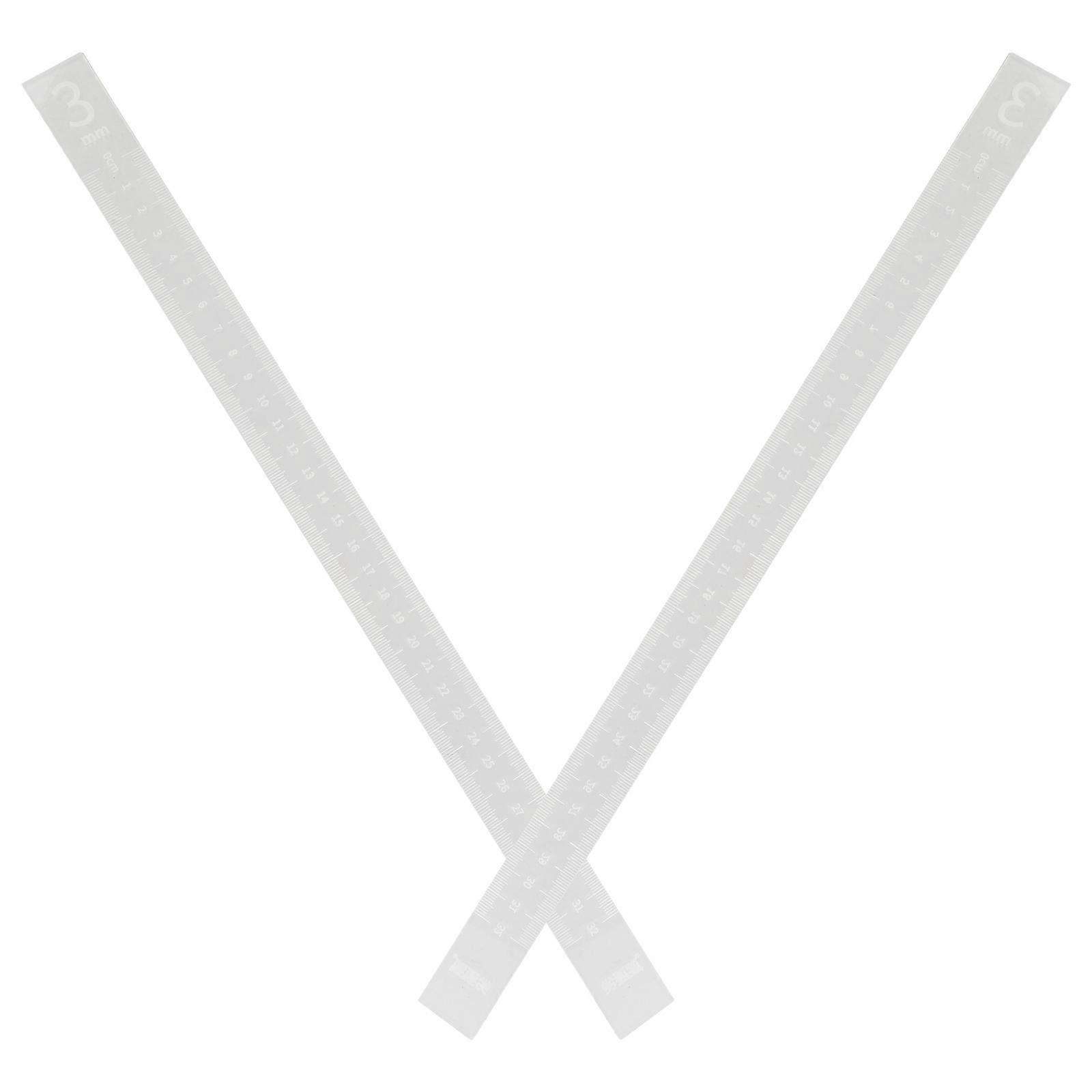 Rolling Pin Thickness Guide Acrylic Pastry Rolling Strip for Baking 10Pcs