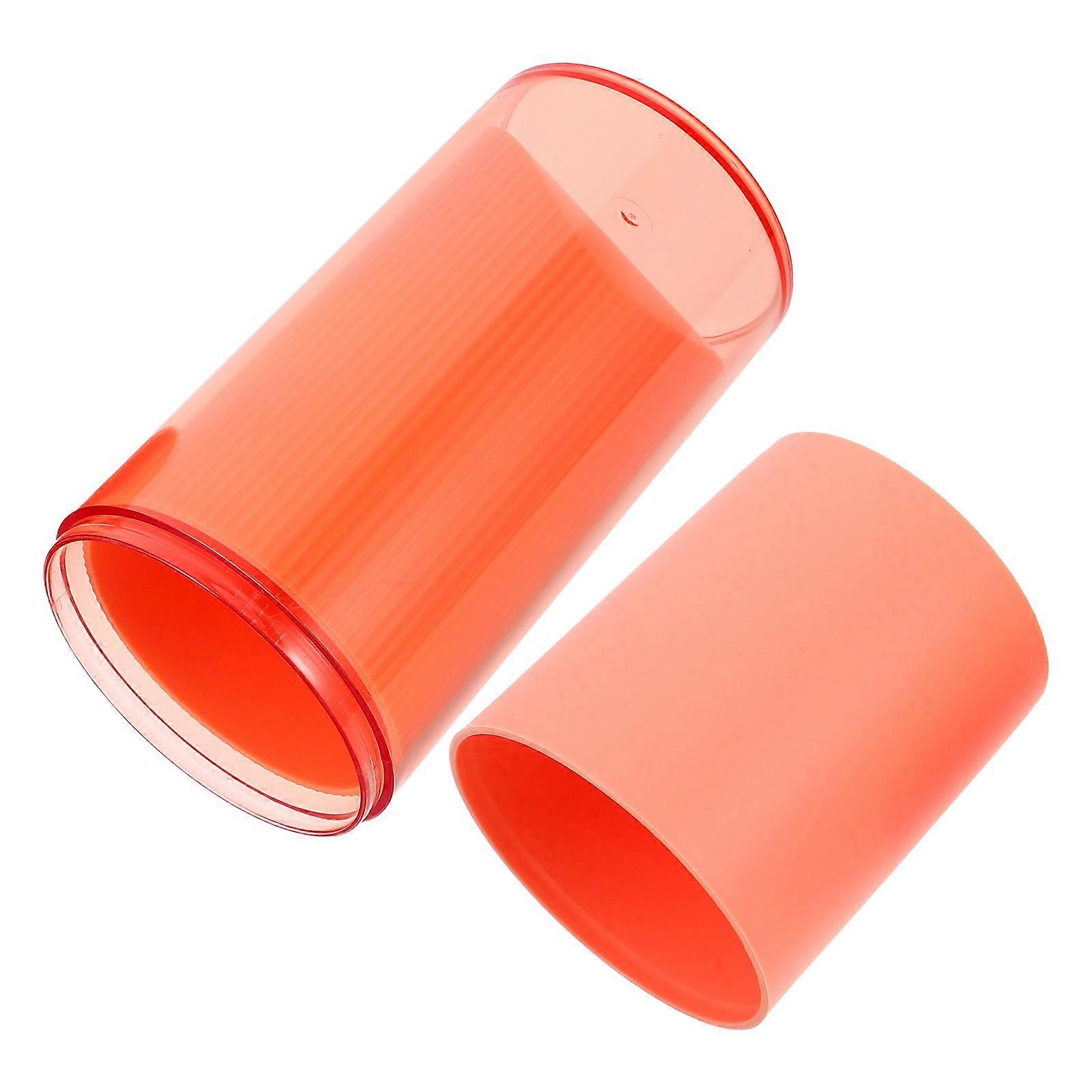 Travel Toothbrush Holder in Pink Plastic for Storage Use 4Pcs Container