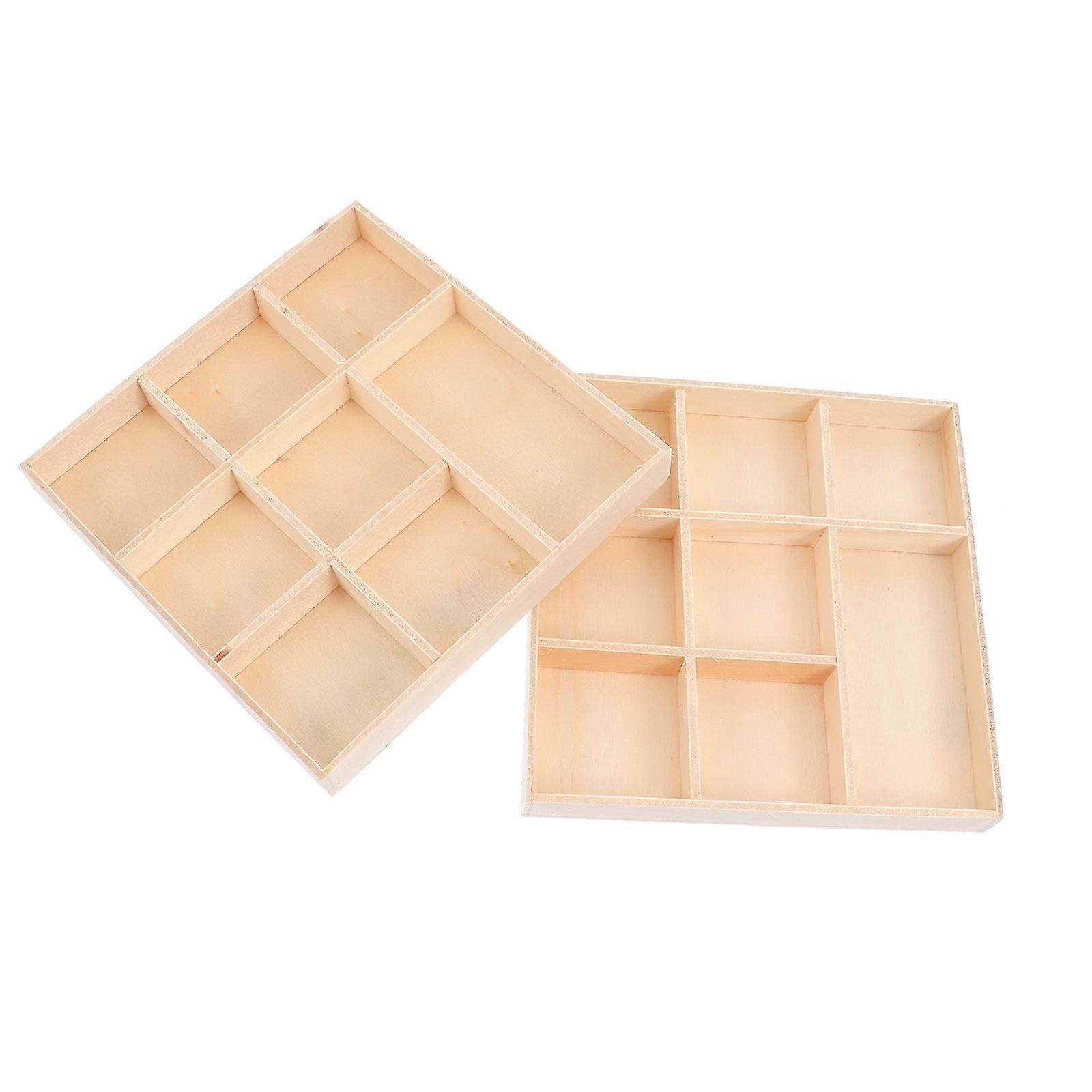 Simple Style Wooden Storage Boxes 6 Pcs For Home Users And Craft Enthusiasts Light Brown Ideal For Christmas