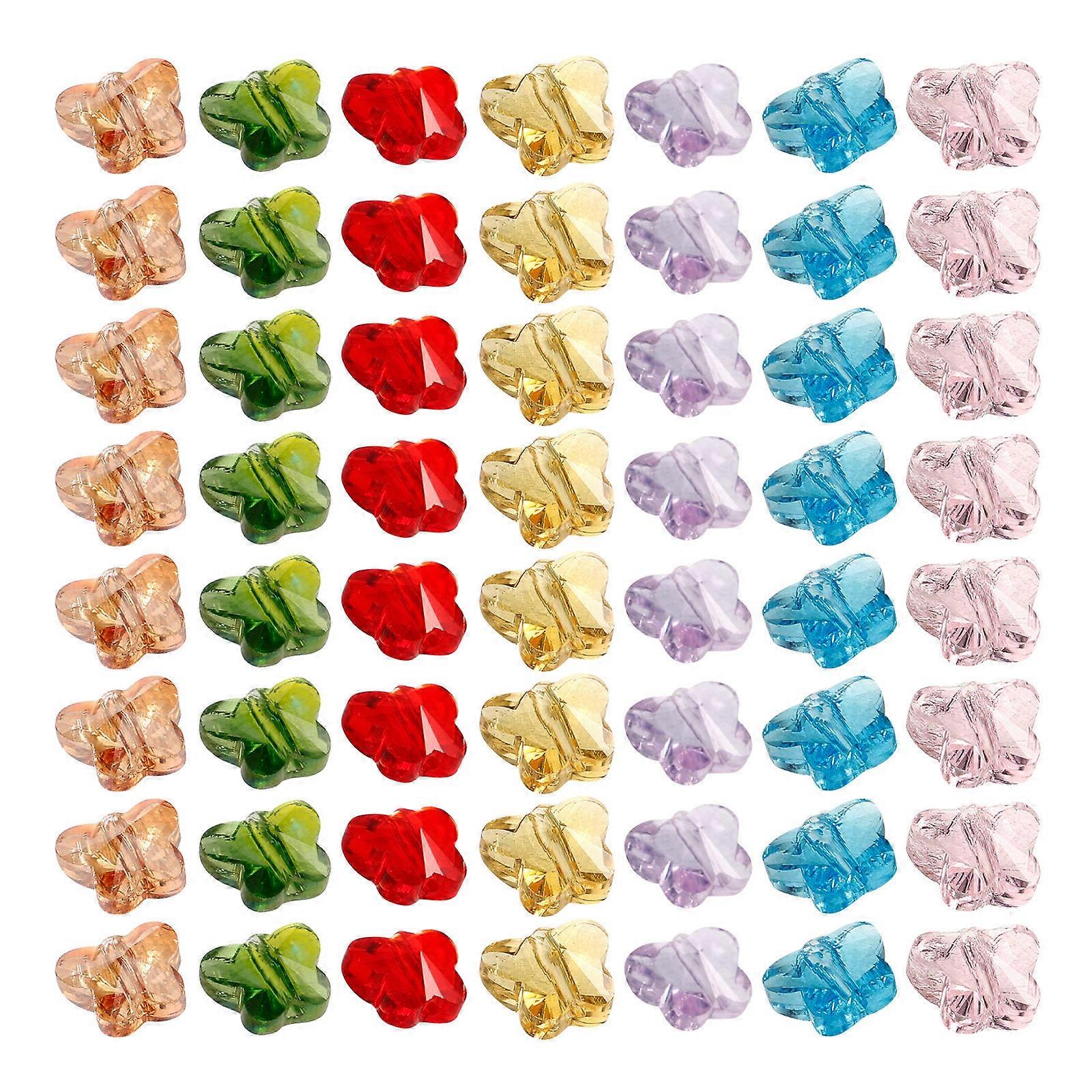 Glass Beads Small Beads for DIY Crafting 350Pcs Assorted Color Kit