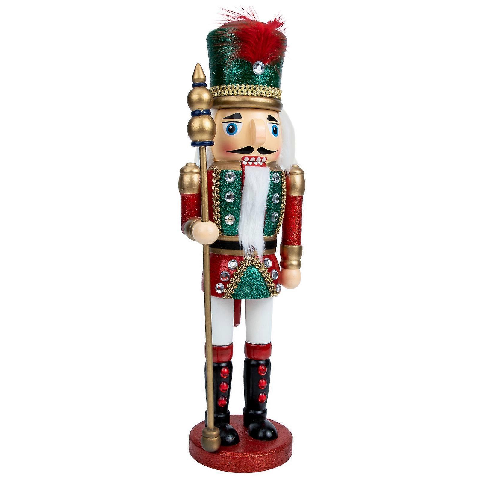 Wood Nutcracker Craft Nutcracker Ornaments 2Pcs for Holiday Decor