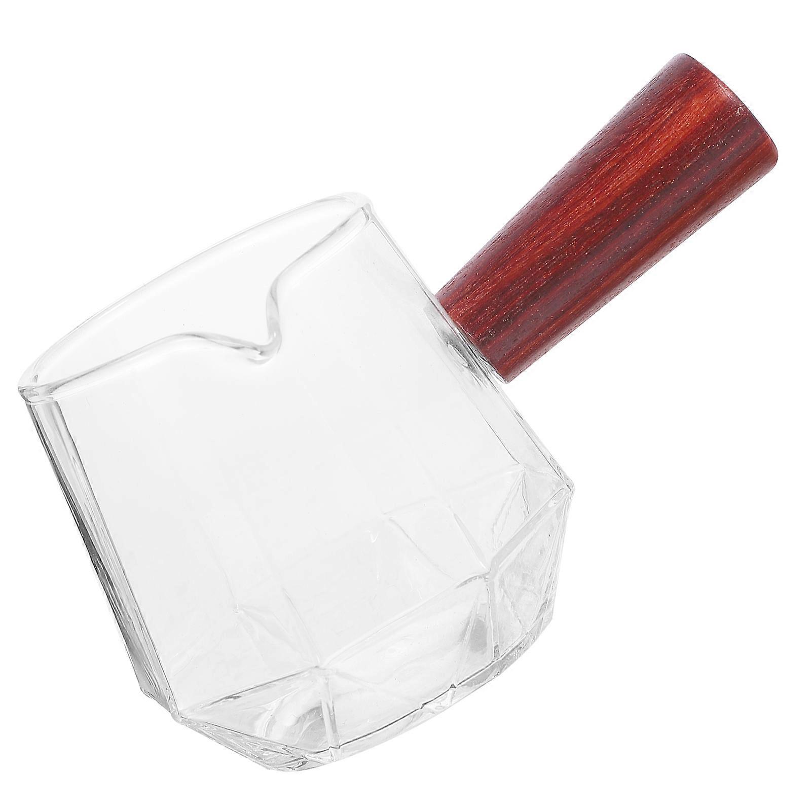 5Pcs Glass Creamer Pitcher for Coffee and Milk Serving Transparent