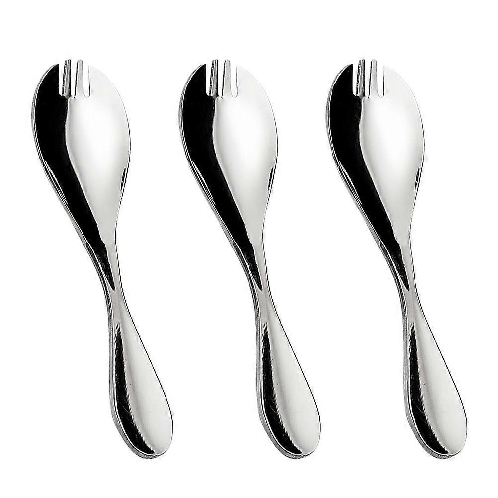 9Pcs Set Stainless Steel Fork Spoon for Kitchen Use in Silver