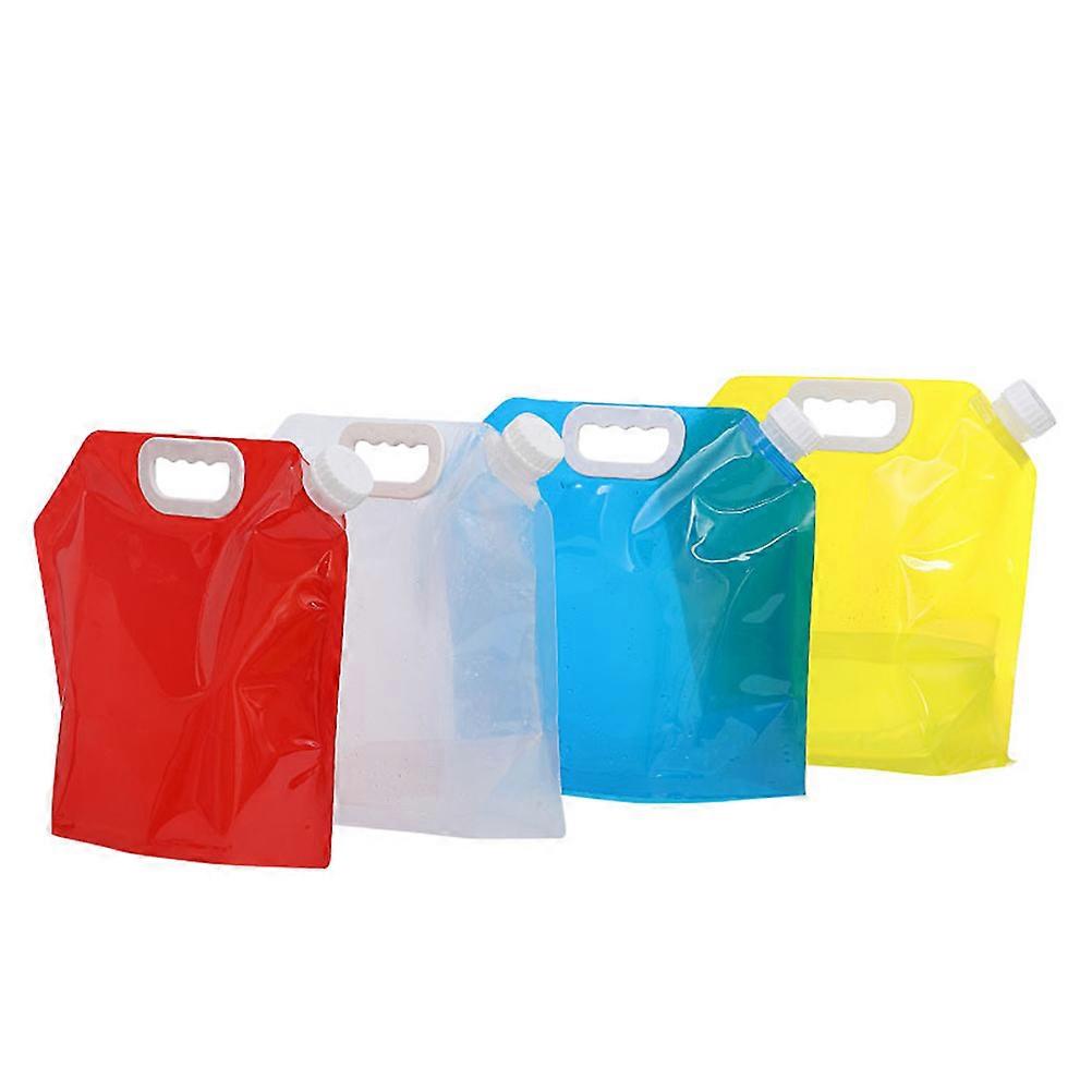 Outdoor Water Bag Portable for Storing 4Pcs Folding Emergency Water Pouches