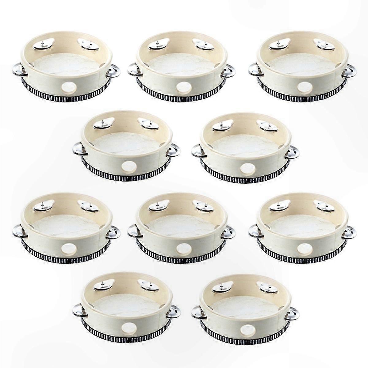 10-Pack Circular Percussion Tambourines for All Ages, Educational Musical Instruments for Engagement and Skill Development