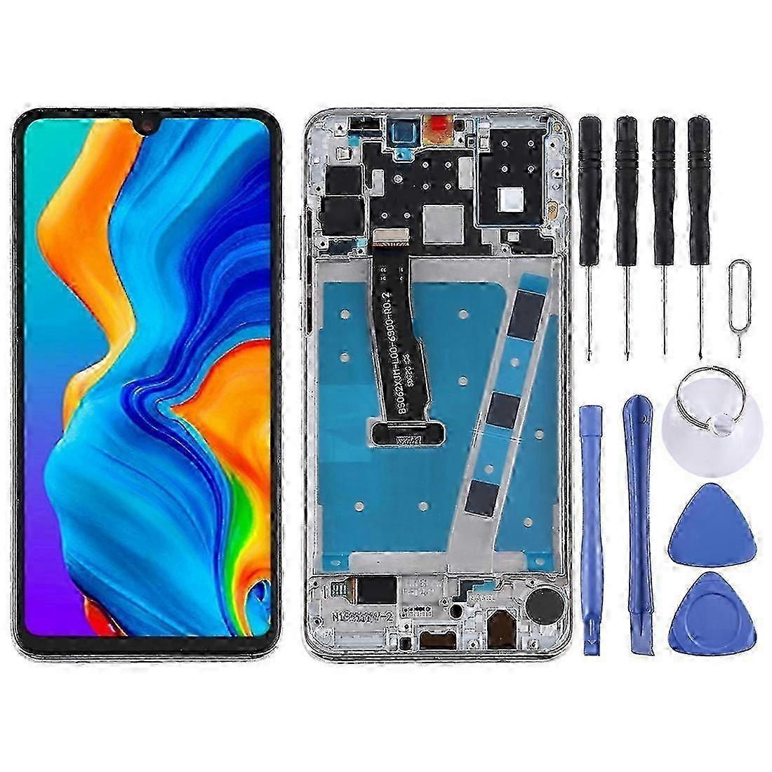 2025 Replacement LCD Touch Screen with Digitizer and Frame for Huawei P30 Lite