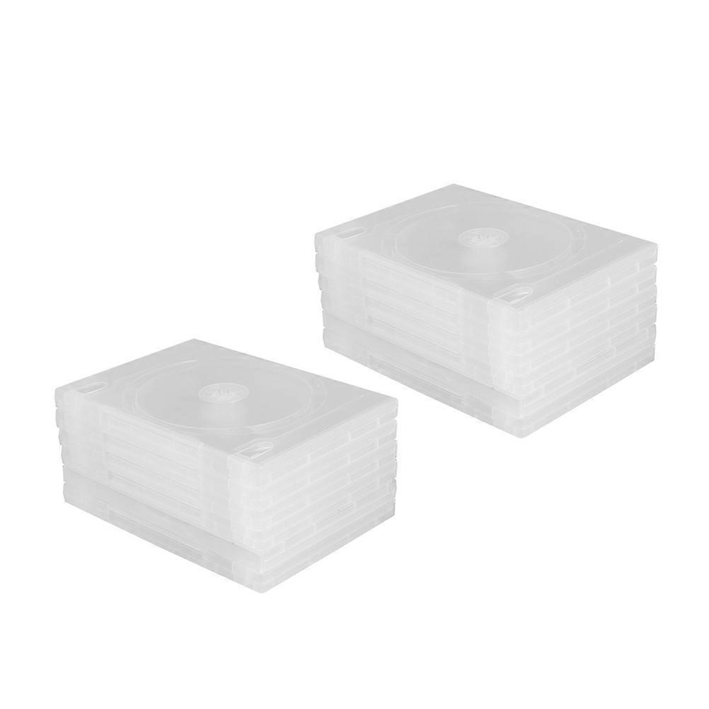 White Cd Dvd Organizer Case for Storage Use 36Pcs Ultra Thin Transparent Slim Boxes