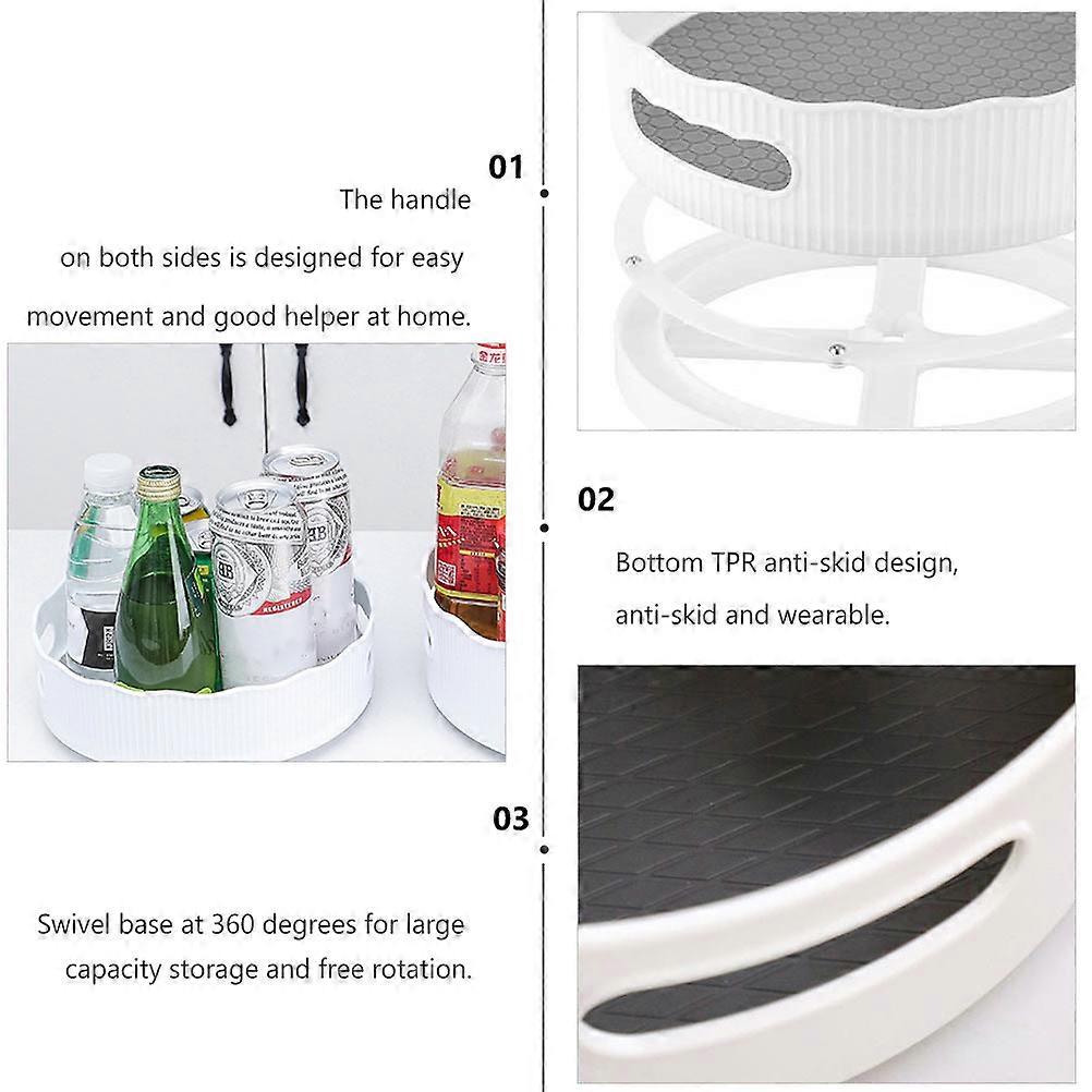Fruit Storage Holder Multi-Function Seasoning Box Kitchen 29.2X10CM White Anti-Skid 1Pc