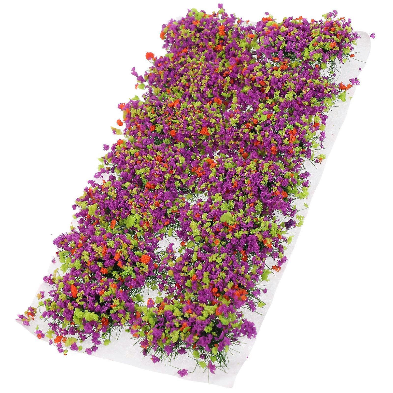 Purple Resin Flower Cluster Miniature Flower Cluster for Model Train 1 Box