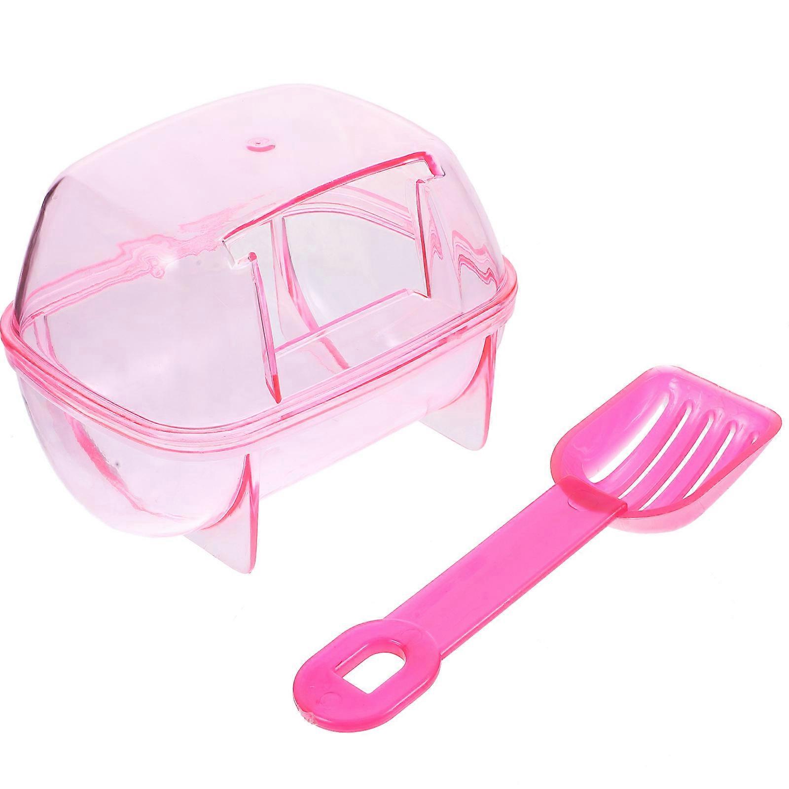 Plastic Bathing Basin Hamster Bath Room for Small Pets 2Pcs