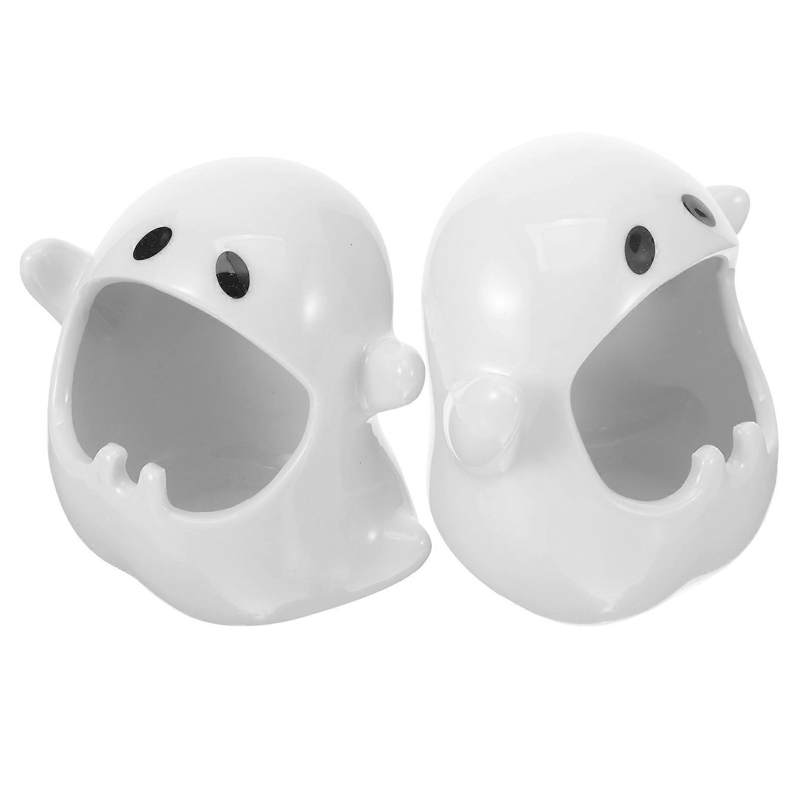 Ceramic Candle Holder Halloween Ghost Shape for Decoration 6Pcs