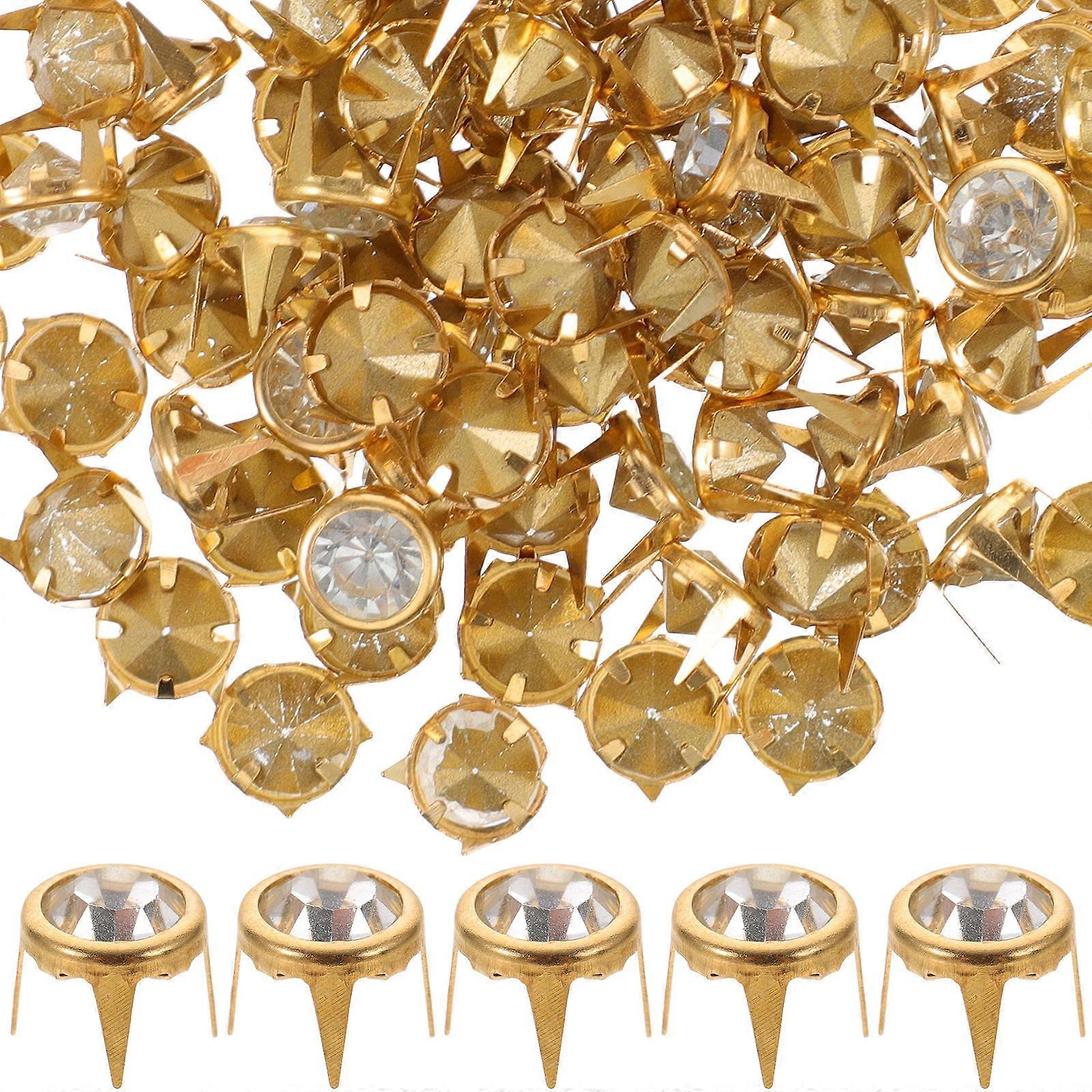 Decorative Rivets Crystal Claw Rivets for Crafts 500Pcs Alloy