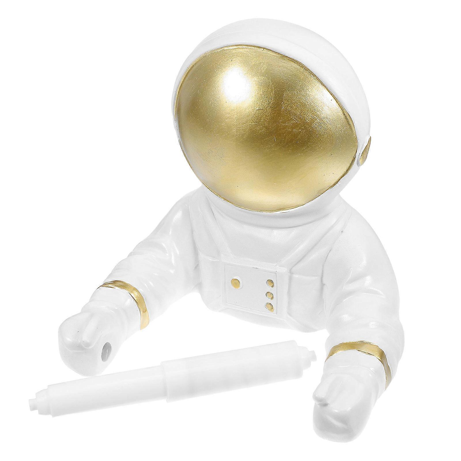 Bathroom Accessory Resin Roll Paper Holder for Storage Use 2Pcs Gold