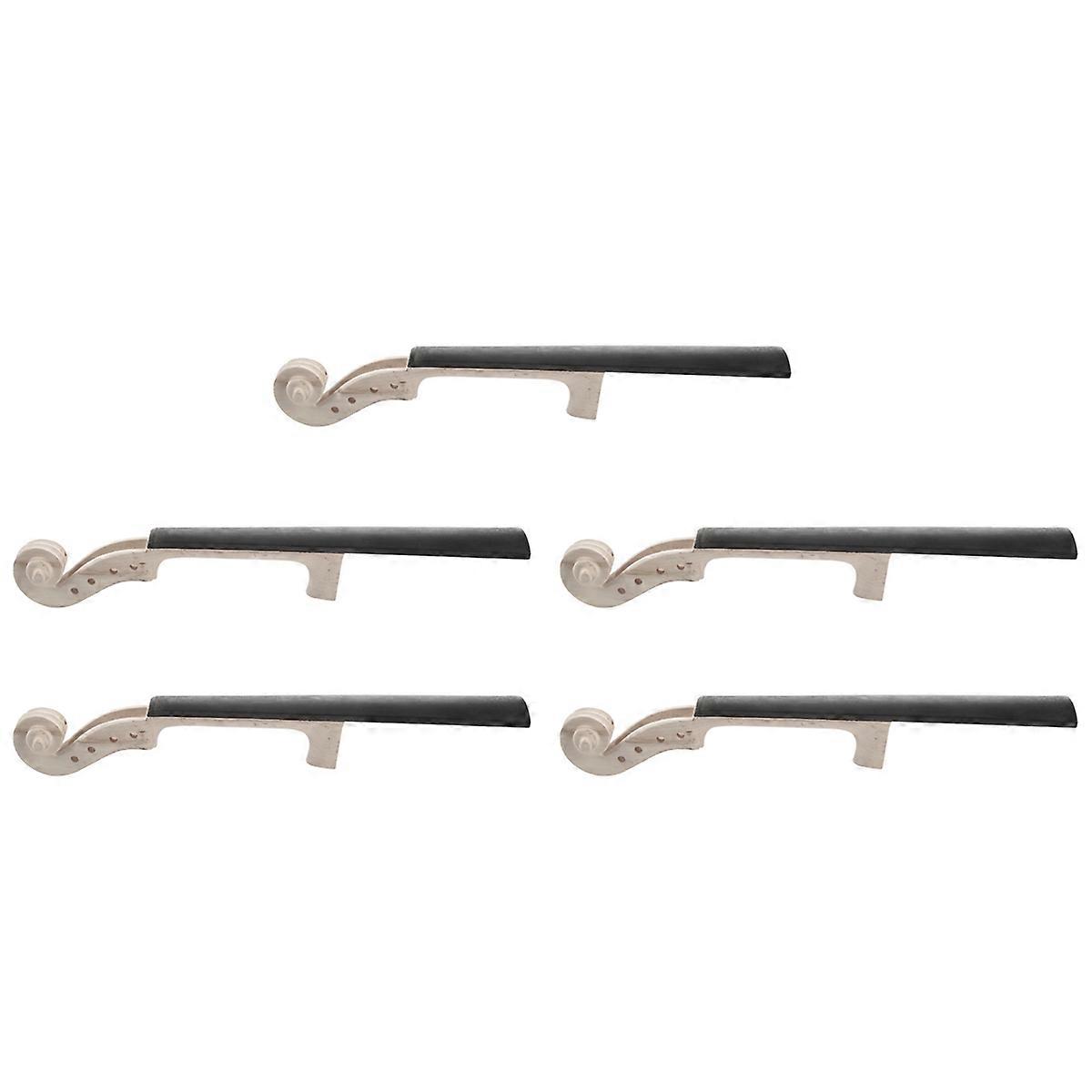 5pcs 4/4 Size Maple Violin Neck Ebony Fingerboard Violin DIY Kit with Hand Carved Scroll