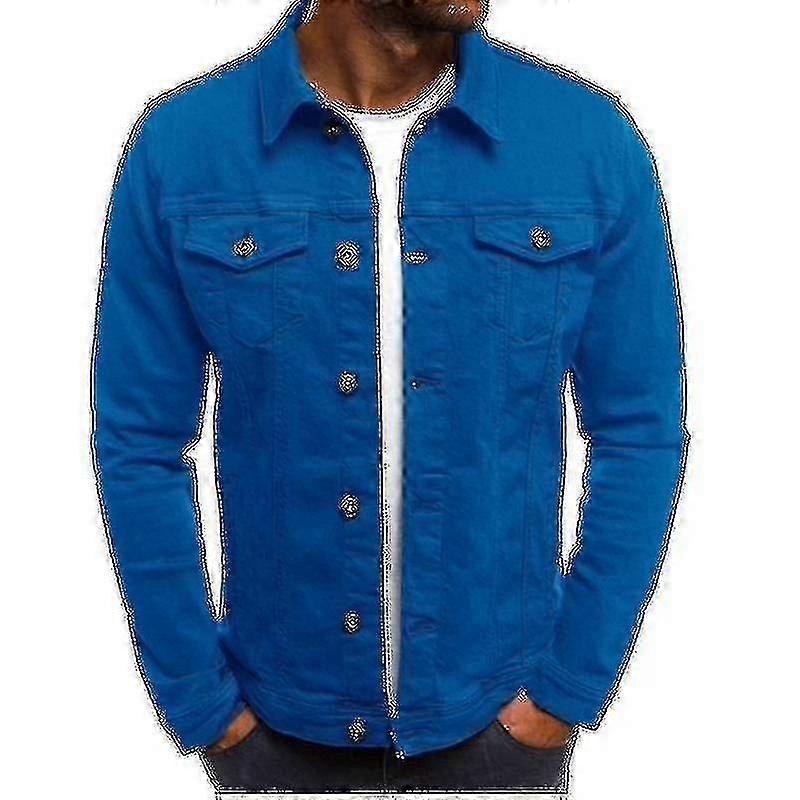 Mens Denim Jeans Jacket Short Slim Fit