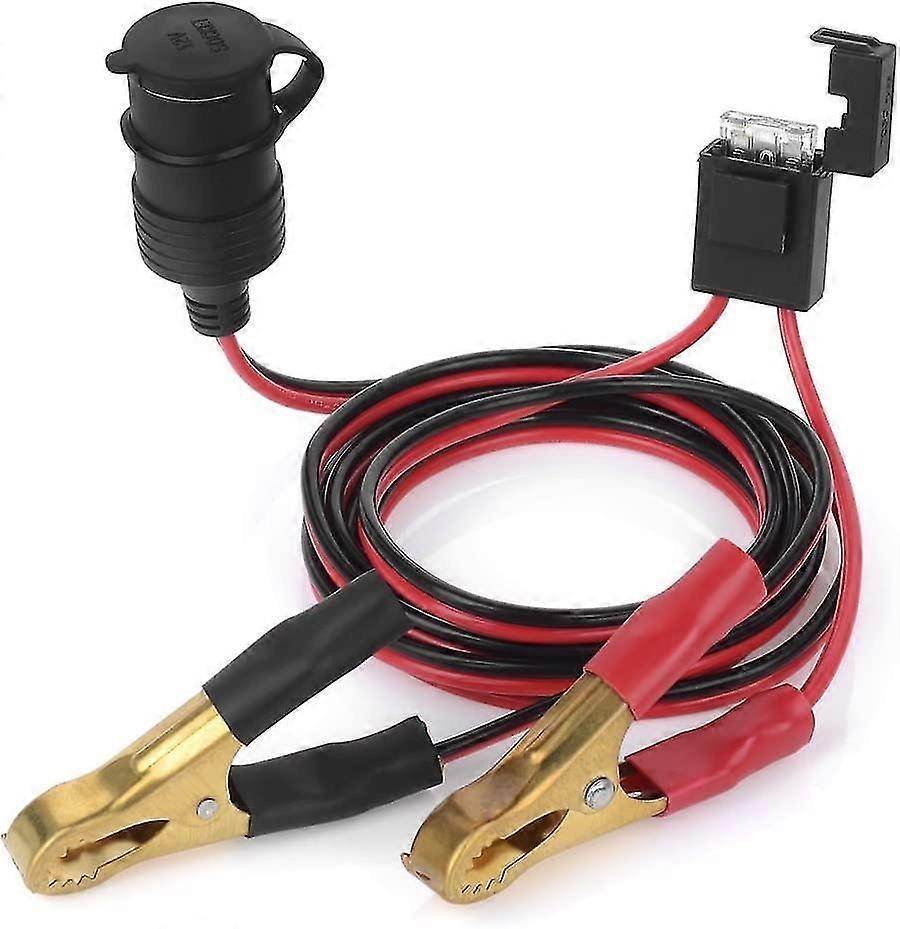 Tomada do isqueiro do cigarro, 12V/24V impermeável cabo de extensão do carro Plugue Socket com suporte de fusível & fio para carro de moto de barco