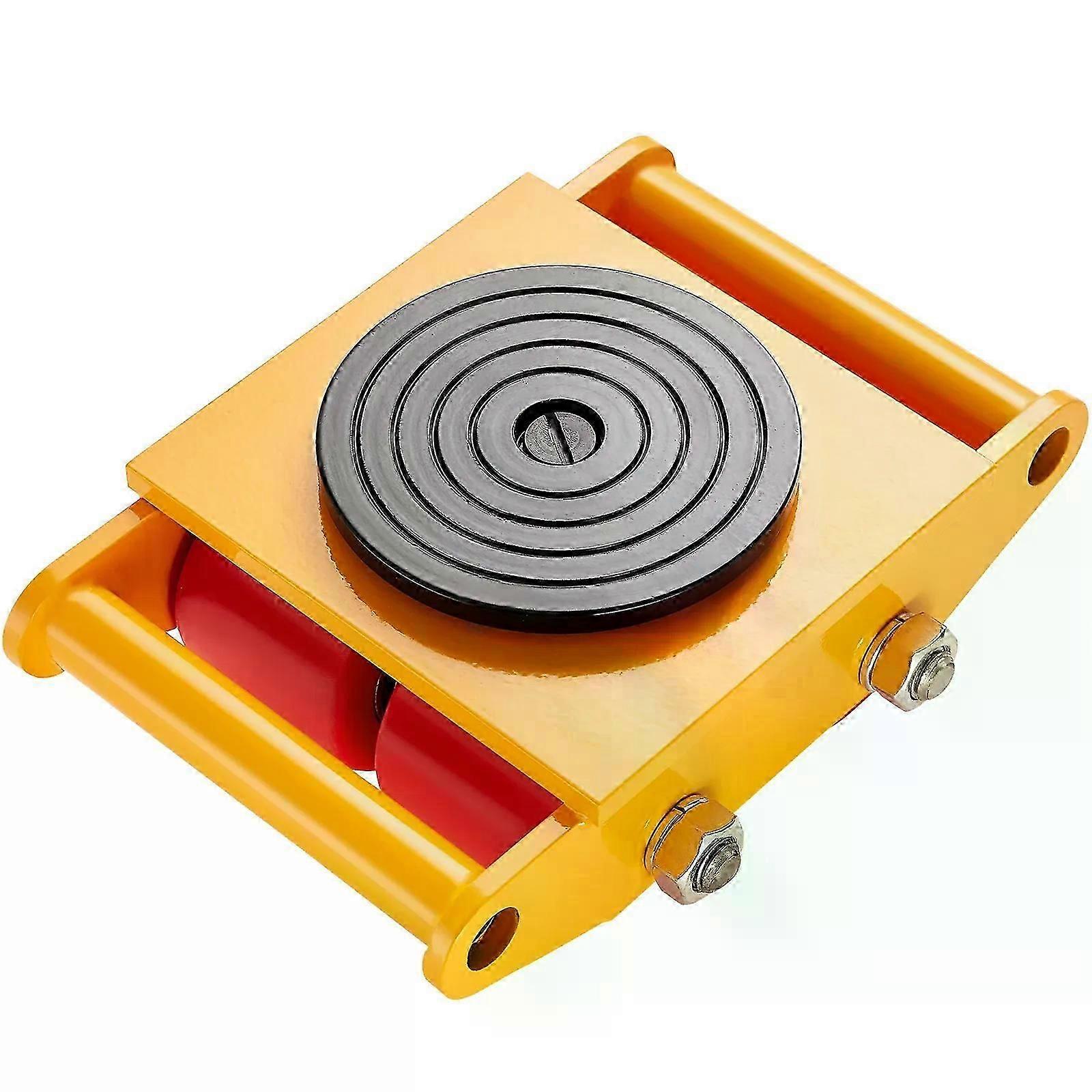 SucceBuy All-Steel Industrial Machinery Mover Pallet Trolley 6T Carrying Tank With 360 Degree Rotation for Transporting Cargo