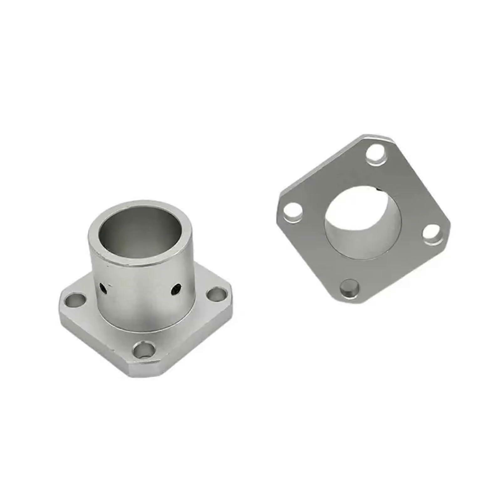 Optical Axis Fixed Seat 50mm Square Aluminum Alloy Wire Base Circular Flange Support Guide Shaft Support