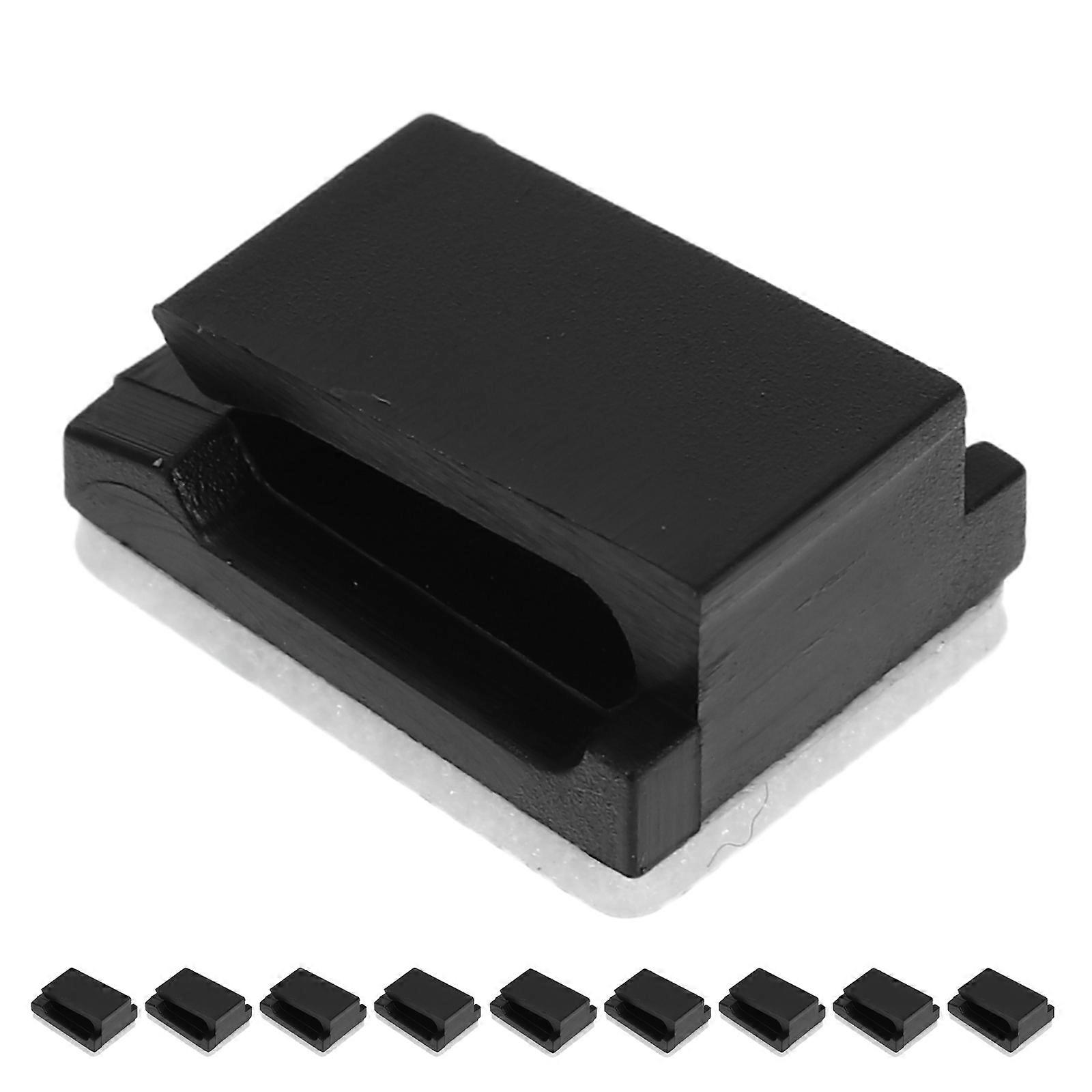 Black Cable Clip Adhesive Fixed Wire Base for Cable Fixation 120Pcs