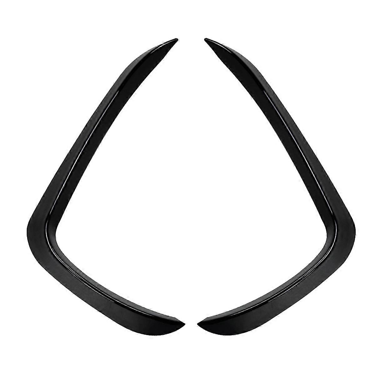 Car Front Bumper Lip Side Spoiler Fog Lamp Frames Cover for X5 F15 2014-2018 Body Kit Splitter(Gloss Black)