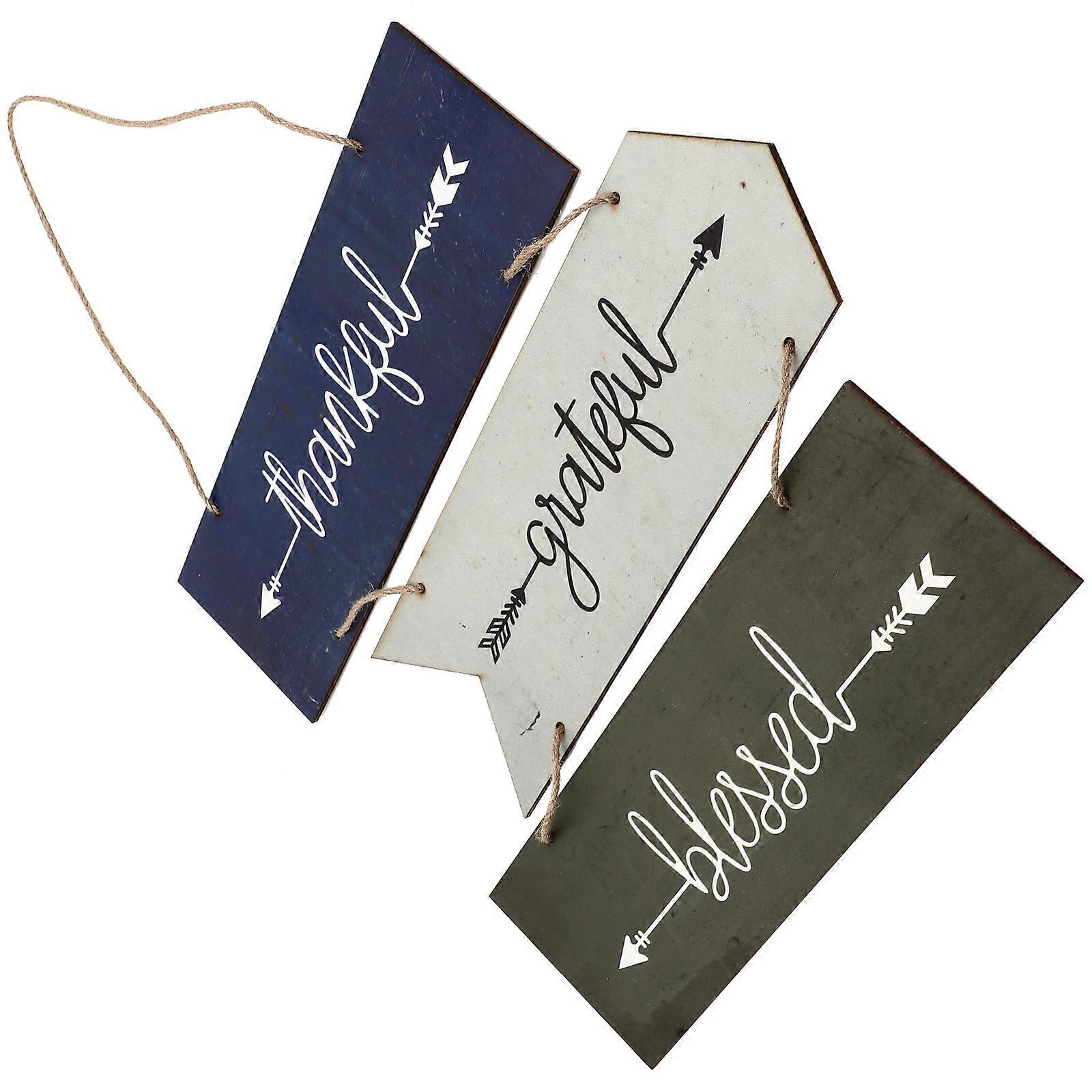 Wooden Wall Art Decor Rustic Wall Hanging Sign 2Pcs Set