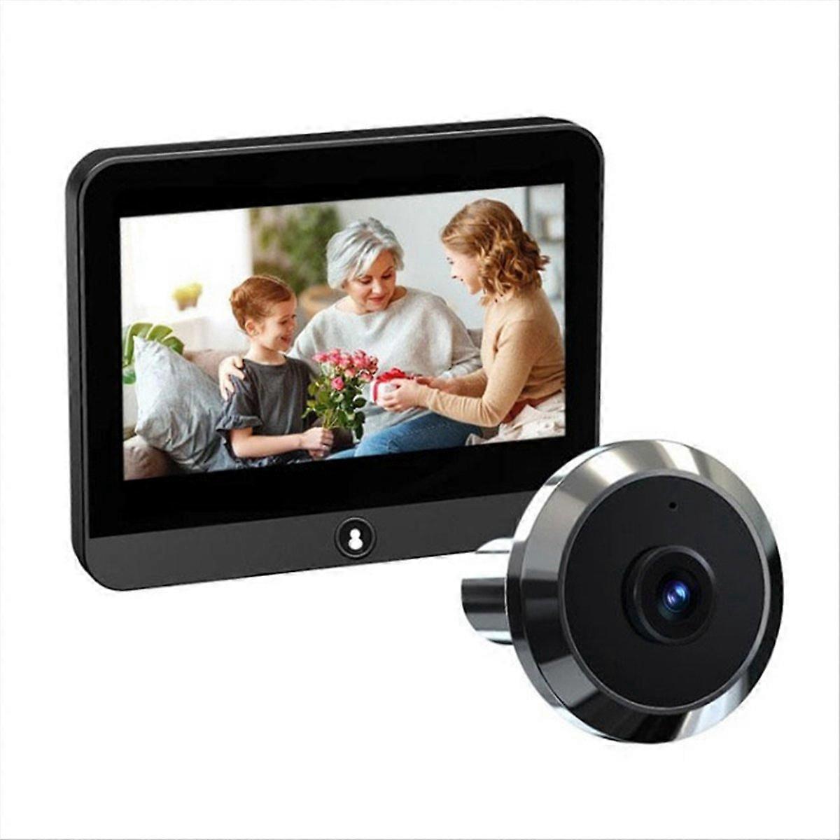 Tuya Wifi 2MP Mini Judas Numérique Eye Viewer PIR Détection de Mouvement Sonnette Porte Caméra avec 4,3 pouces
