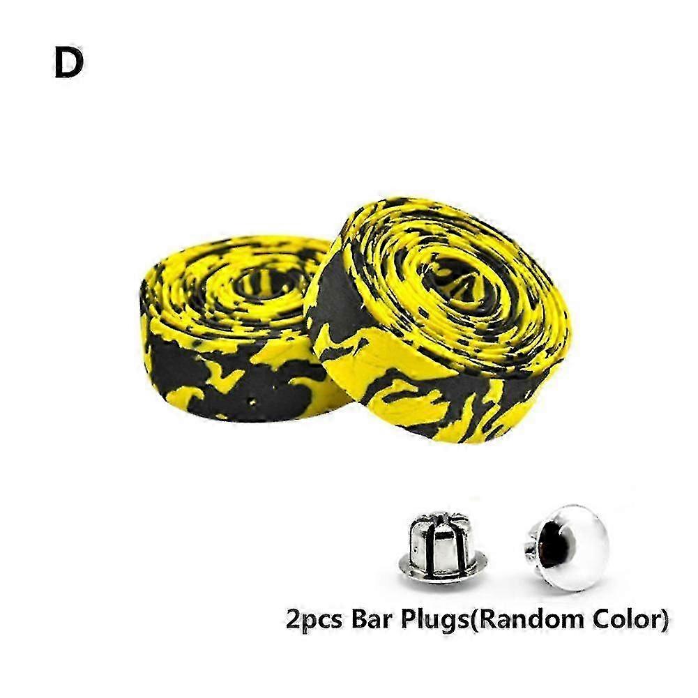 Handle Bar Tape Road Bike Drop Bar Tape for Fixie with Bar Plugs Camouflage nc-u7