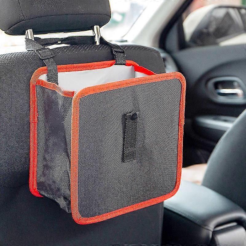 Foldable Car Trash Can Garbage Litter Bin Bag Organizer Pocket Waterproof js