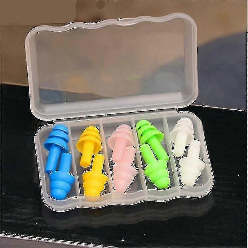 سدادات الأذن الهادئة المانعة للضوضاء ، سدادات الأذن للنوم ، سدادة الأذن للنوم ، سدادات الأذن لحماية السمع ، سدادات الأذن ، سدادة الأذن للسباحة المقاومة للماء - 10 أزواج
