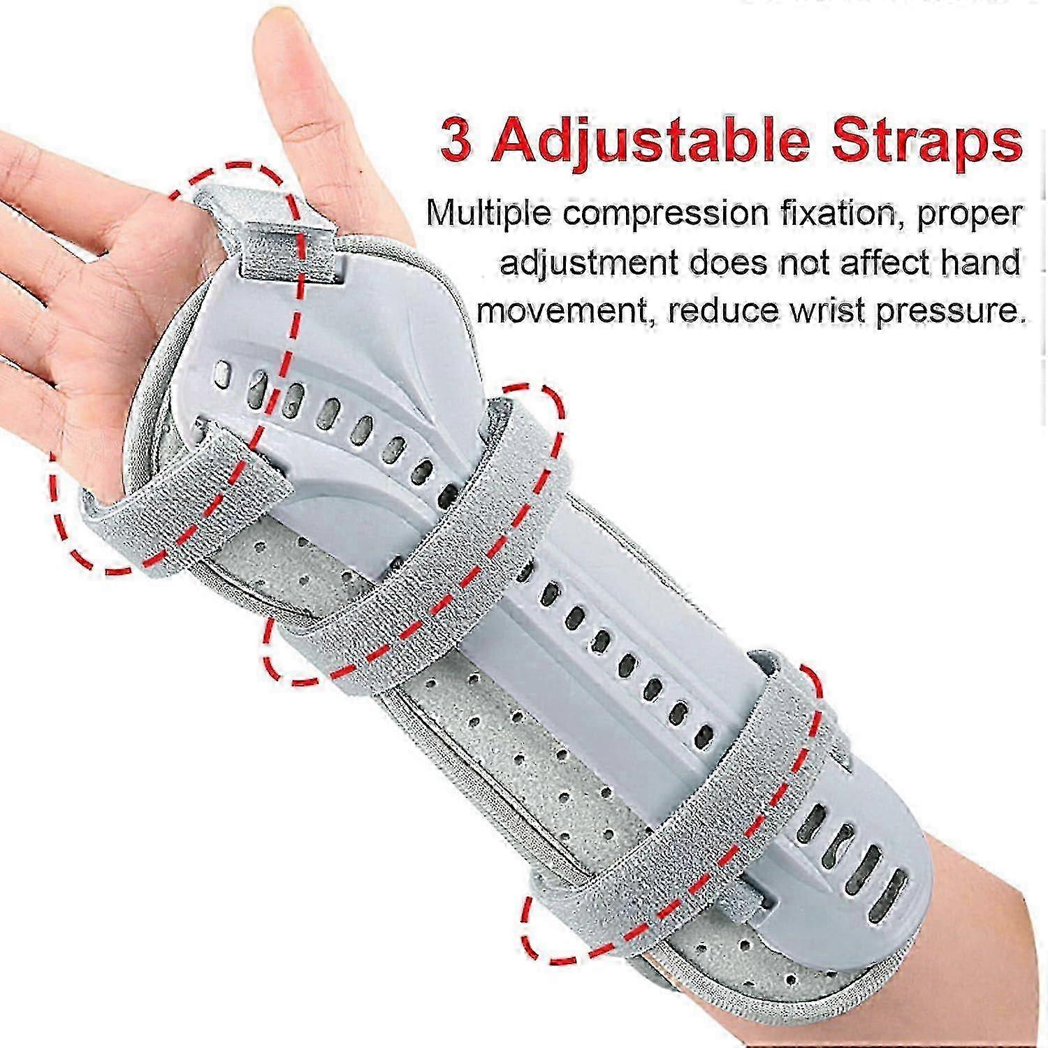 Forearm & Wrist Support Brace Splint, Forearm Immobilizer Brace Splints Breathable Wrist Splint for Carpal Tunnel, Upgraded with Double Splint, Great