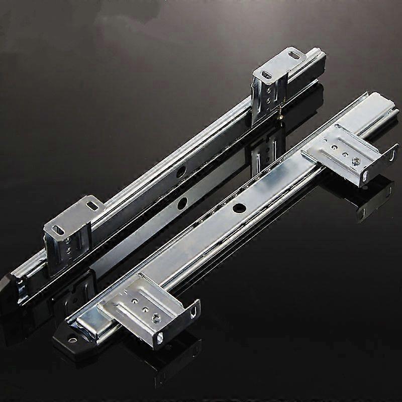 Thickened computer desk keyboard bracket slide drawer rail two-section slide rail hoisting tray bracket rail accessories, 27mm wide Betterlifefg
