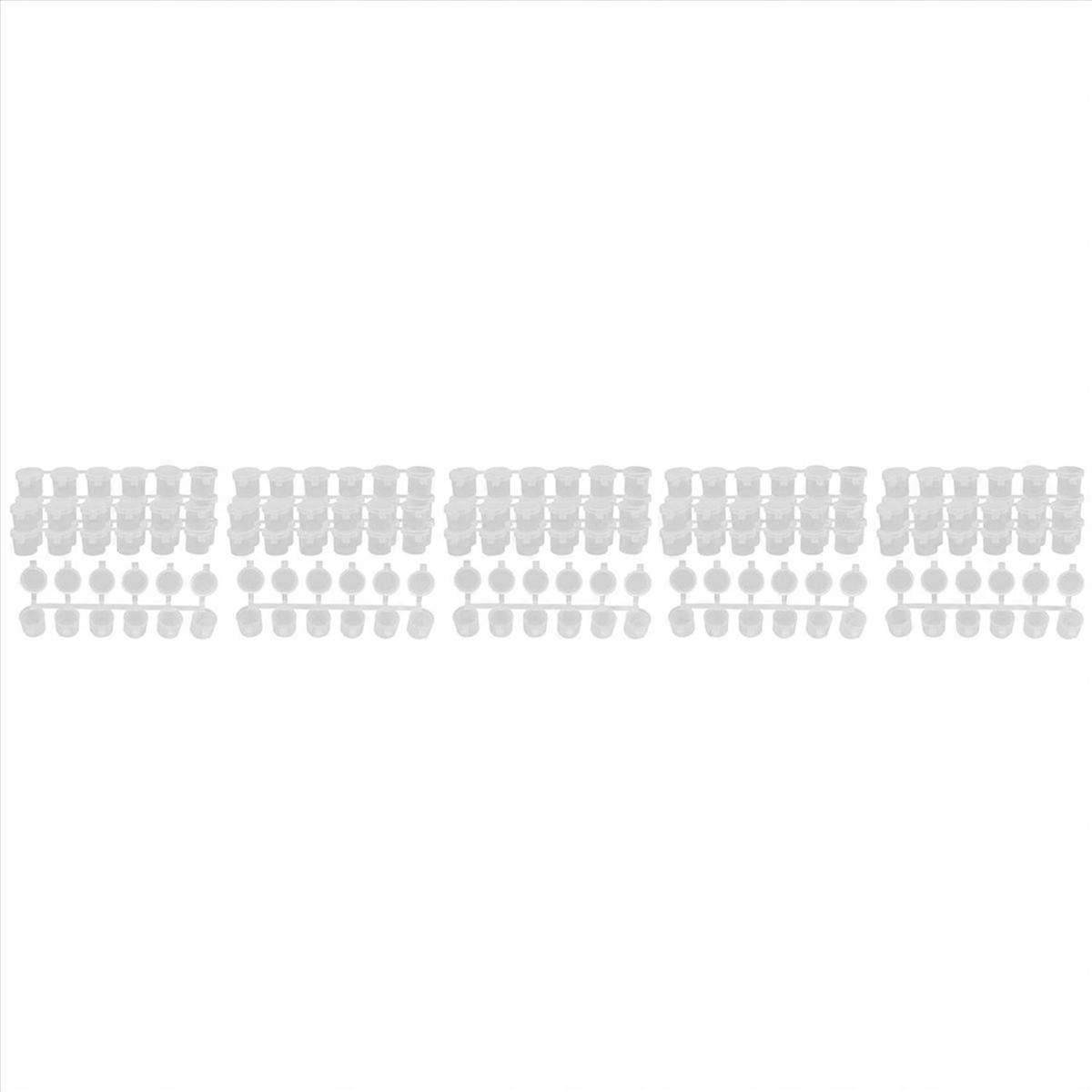 5 Strips 30 Pots Empty Paint Strips, 10Ml/ 0.35Oz Paint Pot Strips