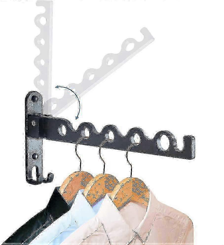 Foldable Wall-Mounted Clothes Rack - No Drill Space-Saving Invisible Drying Pole