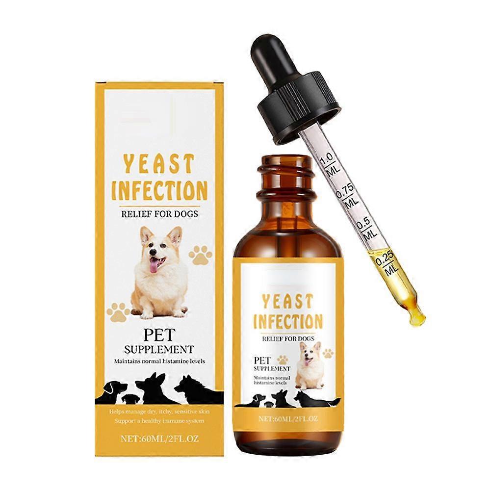 Apple Cider Vinegar Dog Skin Care Drops with Ginger Extract 60ml for Moisturizing and Inflammation Relief