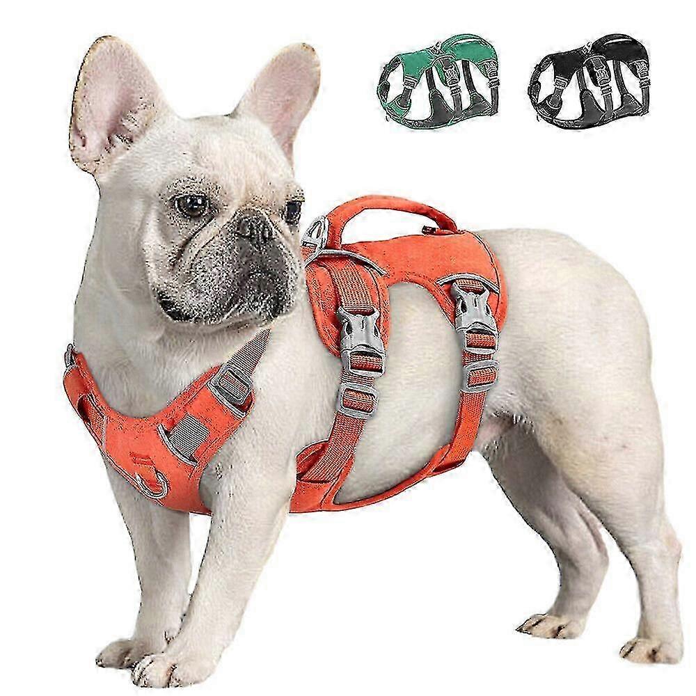 new No Pull Escape Proof Dog Harness Reflective Nylon Pet Vest with Handle Adjustable