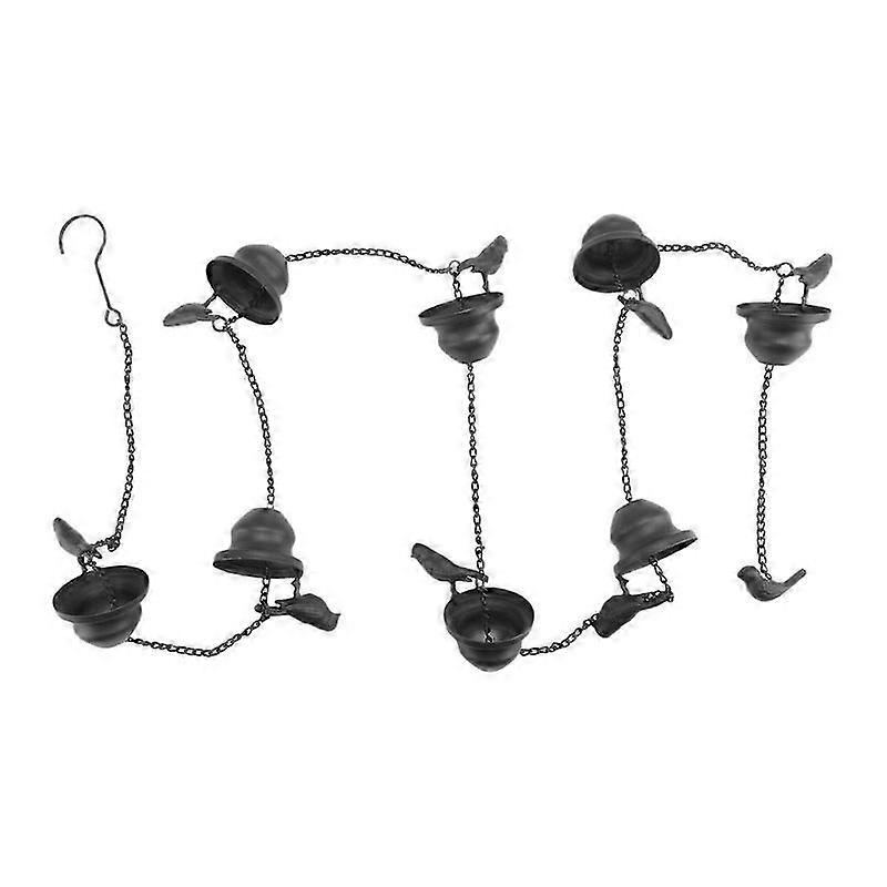 Rain Chains for Gutters Mobile Birds on Cups Rain Chimes 7.8Ft Rain Chimes with Attached Hanger and