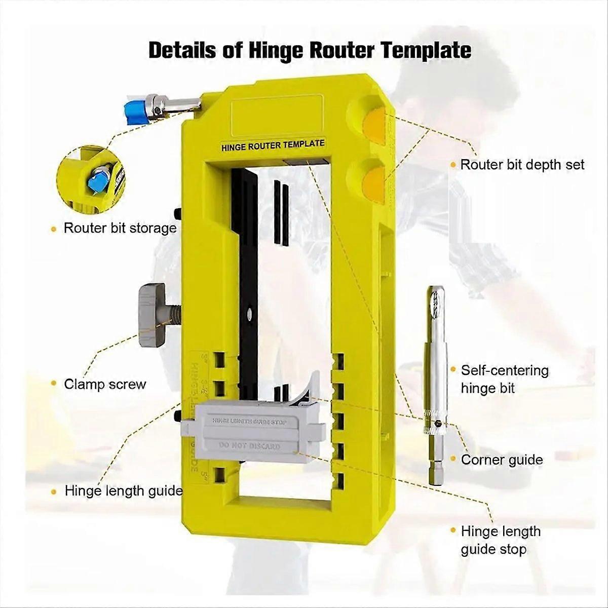 Door Hinge Router Template Removable Inserts Fit For 3-5in Length