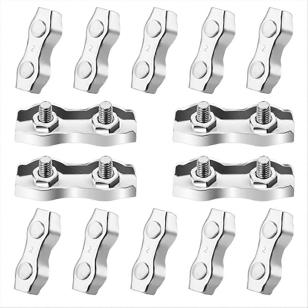 14PCS 2-Post Wire Rope Clamp M2 1/16inch Cable