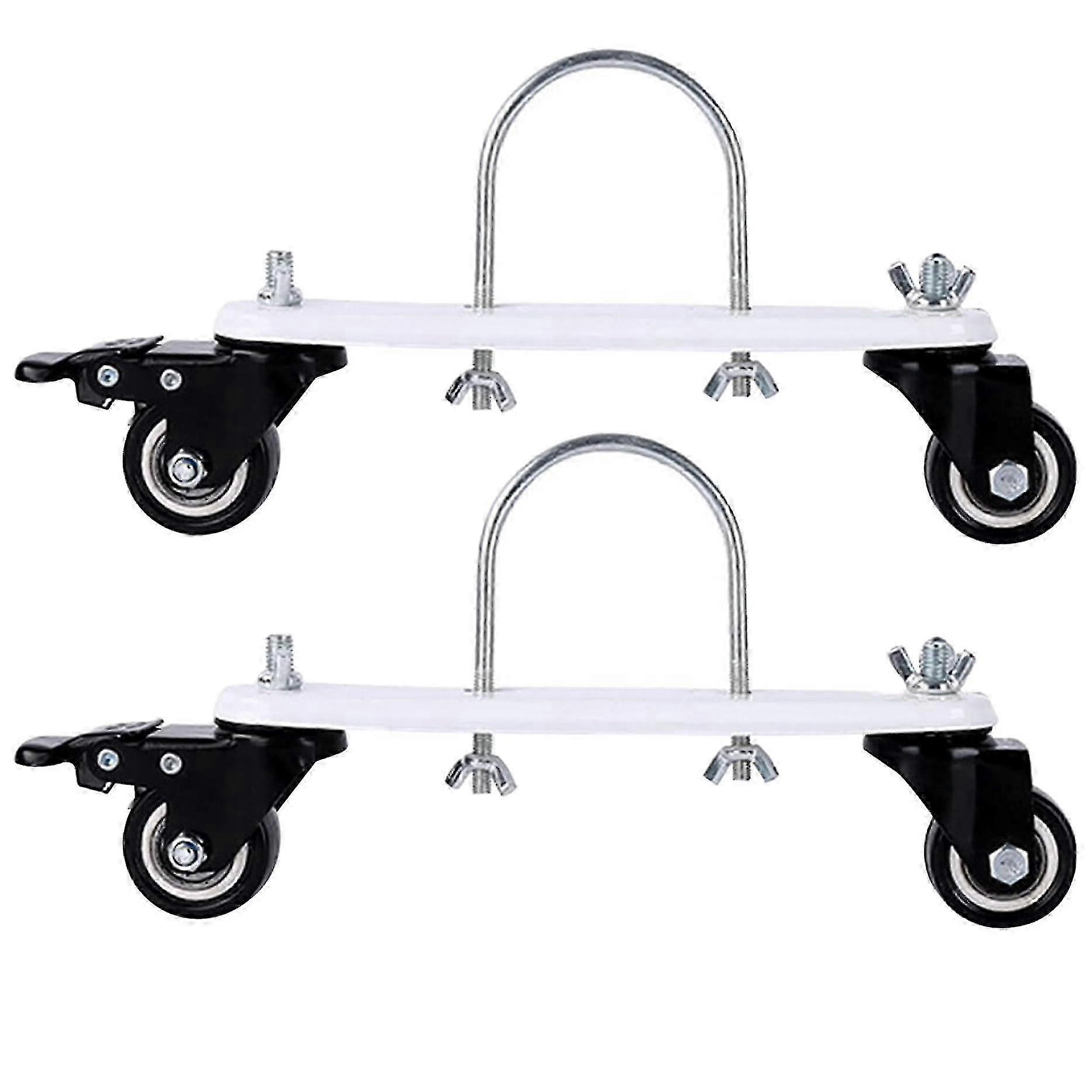 Casters, Oilfilled cooler casters 2 PCS 360 ° swivelcontrolled caster wheels for electric heating ushaped carbon steel frame Ref: 4898