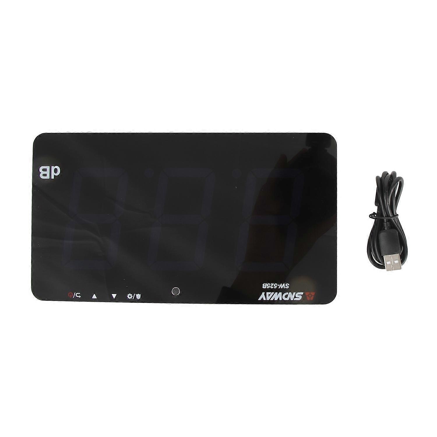 USB Powered 9.6" LCD Digital Sound Level Meter Wall Hanging 30‑130dB Noise Tester