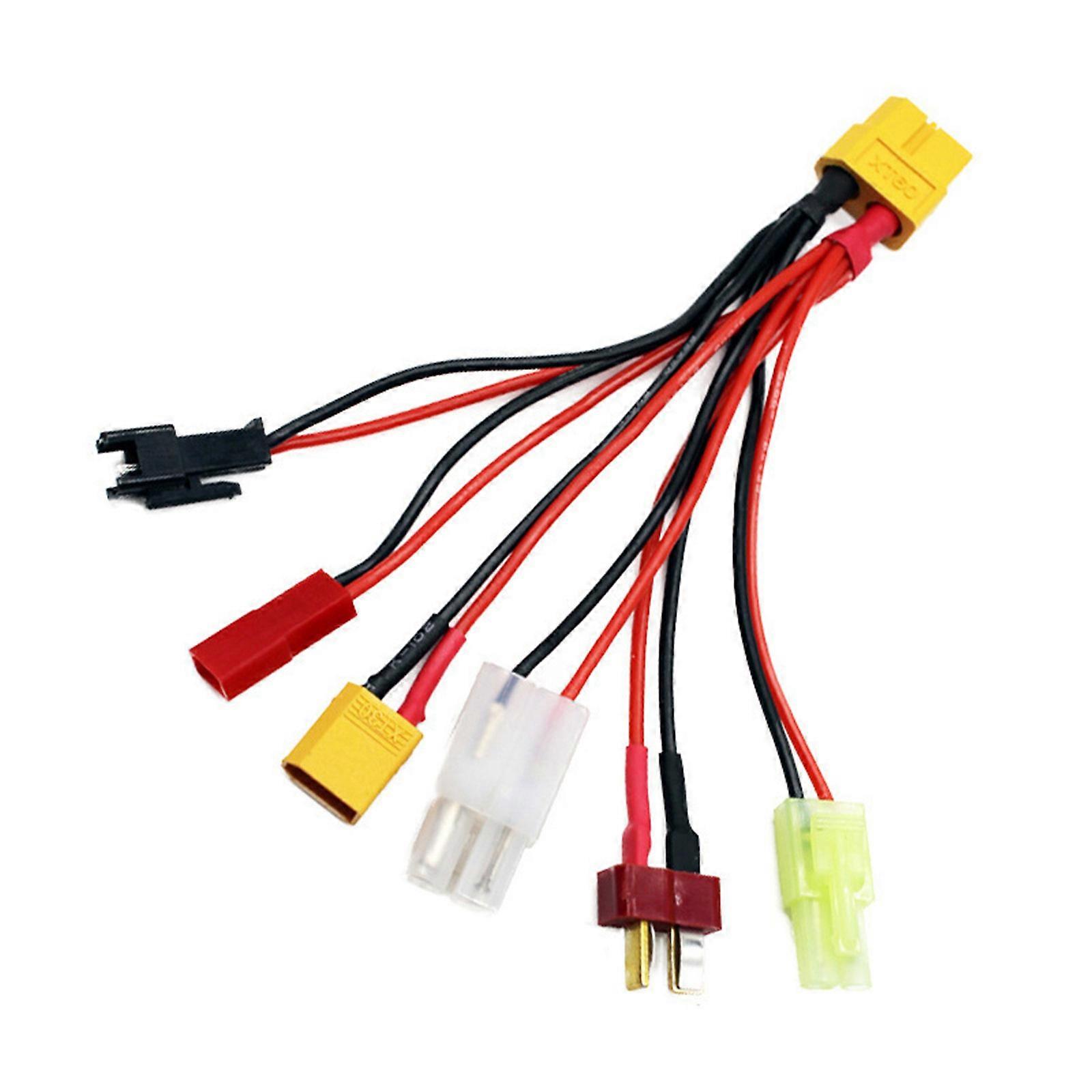 Multiple Port XT60 Battery Adapter 30A Current Flexible Wiring For Drones Racing And FPV Applications Multicolor