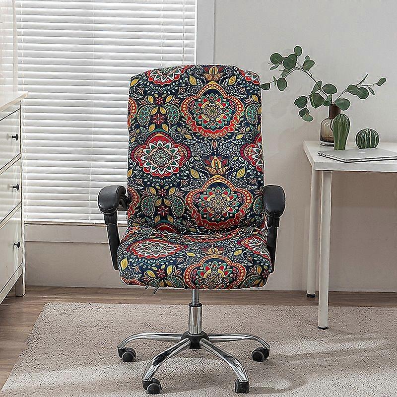 New elastic printed computer office chair cover, universal swivel chair cover,