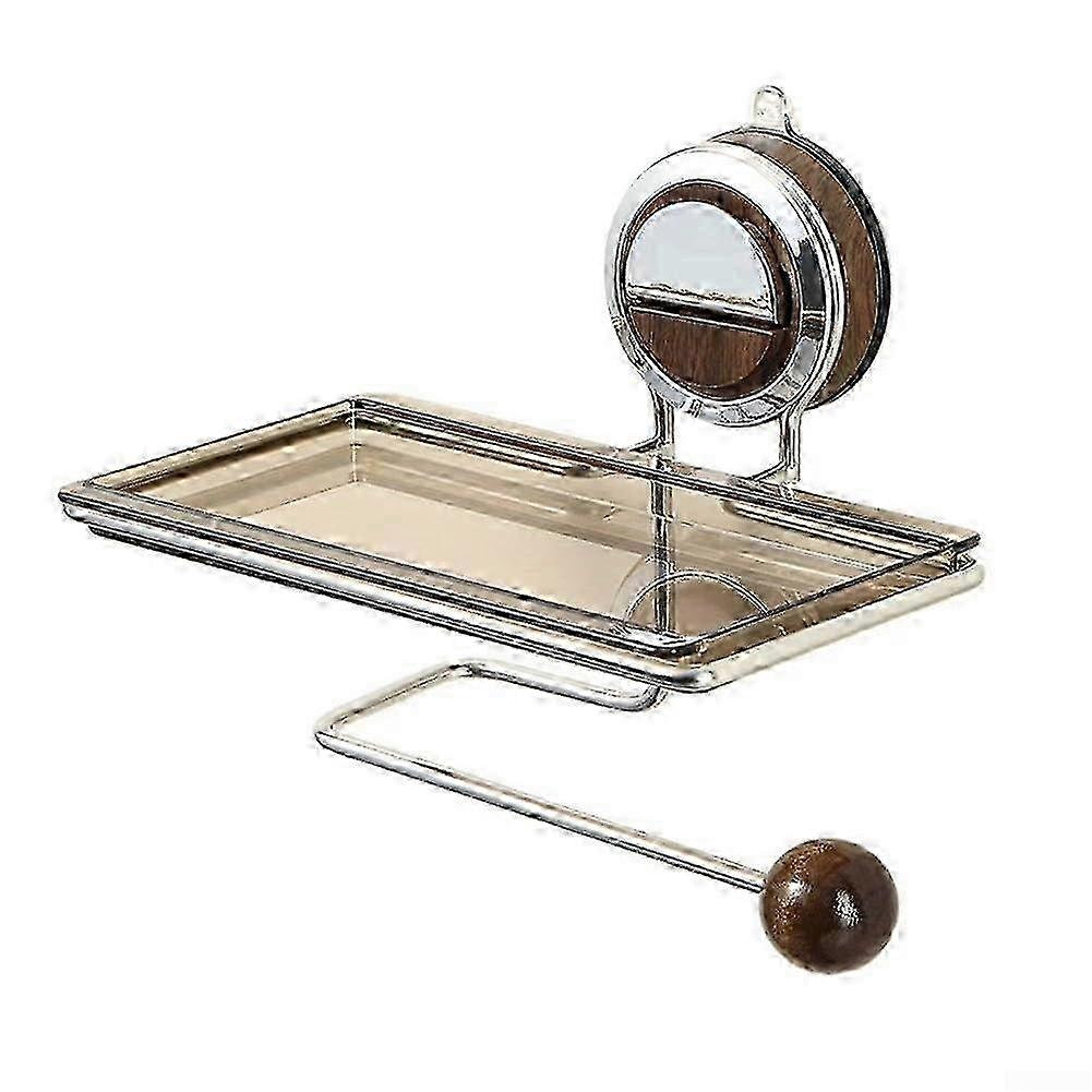 Elegant paper towel holder with suction cup, combines functionality and aesthetics (walnut) Ref: 3830
