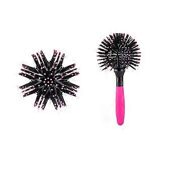 3D Round Hair Brushes Comb Easy Detangling Heat Resistant 360° Ball Hair Styling Tools