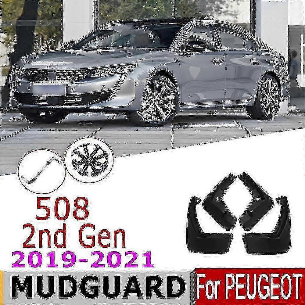 Front and Rear Mud Flaps and Splash Guards for Peugeot 508 Models 2019-2021