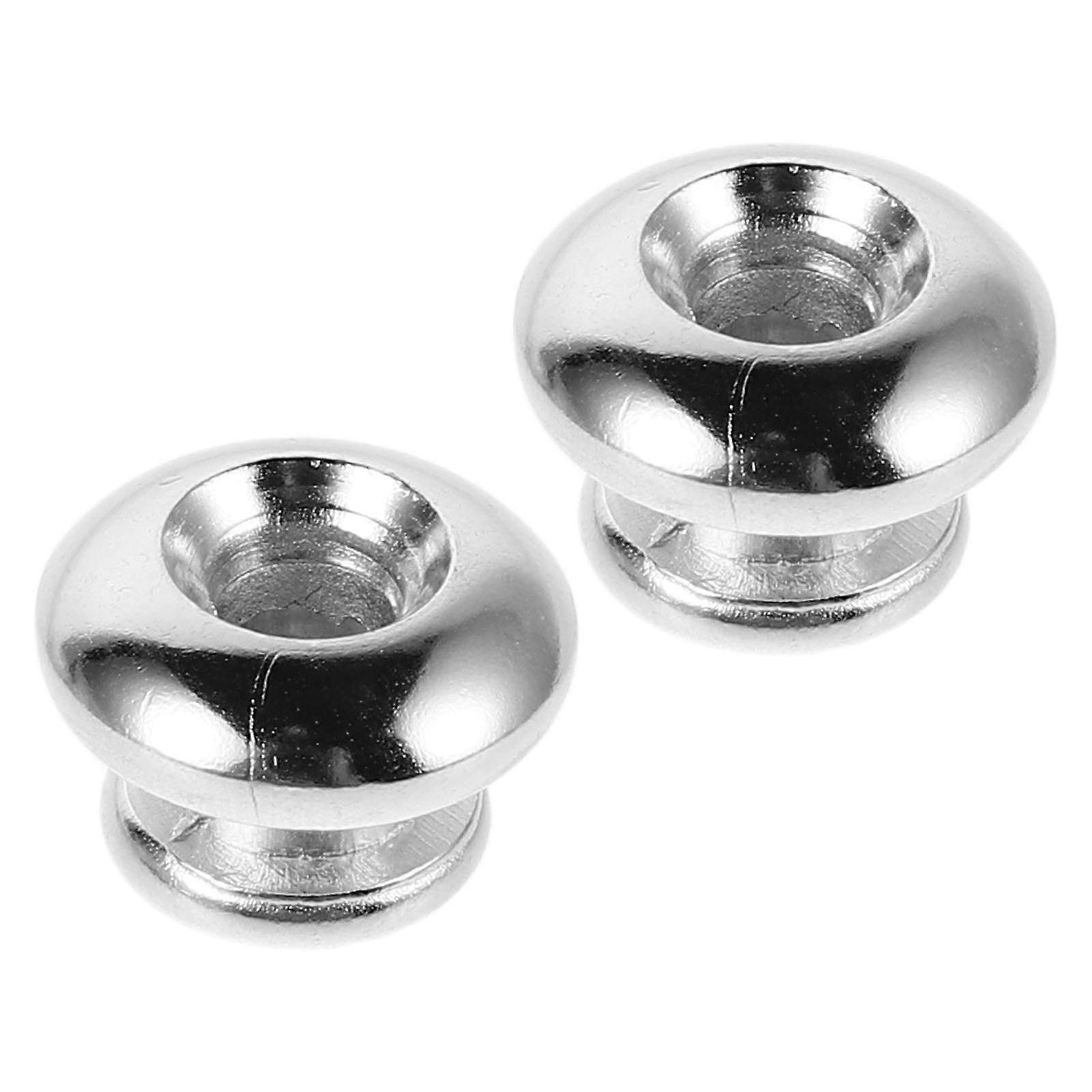 Metal Guitar Strap Button Locks 2Pcs Silver Security Lock Pins for Guitar