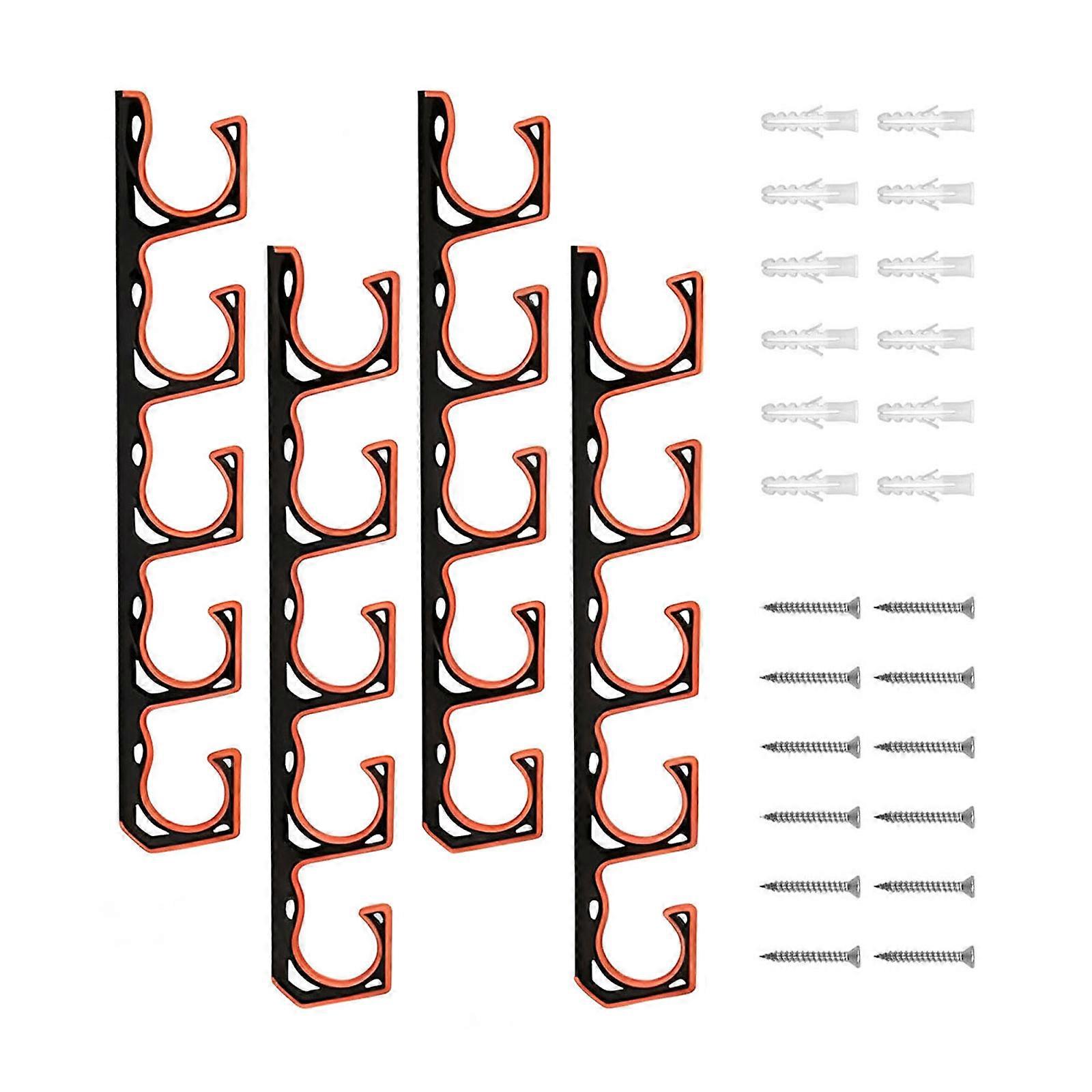 Strong Structure Antiscratch Design Fishing Rod Holder For Compacts Spaces Adjustable Rod Wall Mount Vertical Organizers Multicolor