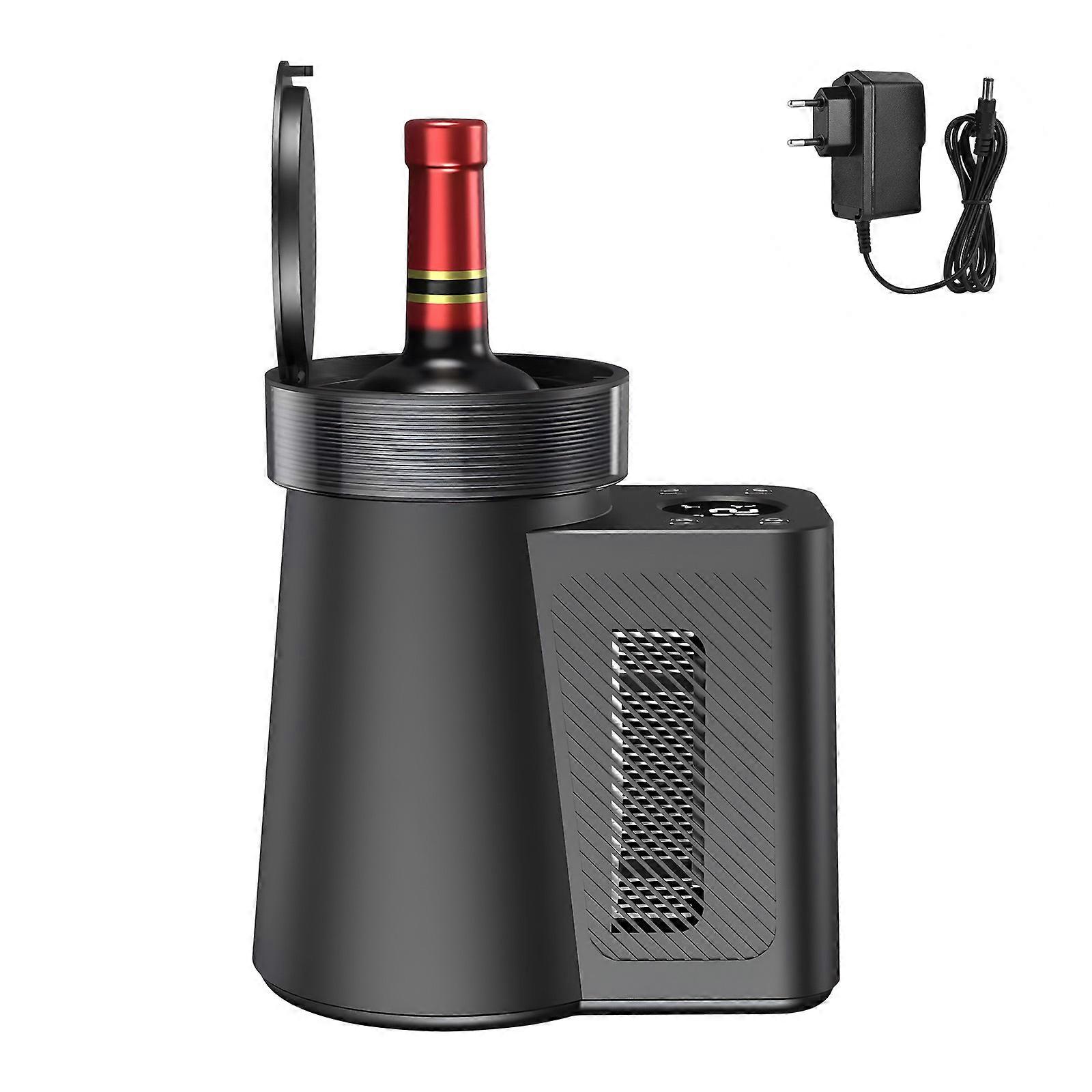 Elegant Wine Conservation Refrigerator LED Display Vacuum Sealant Set Permanent ABS Untarnished Building Perfect Gift for Wine Enthusiasts  Black