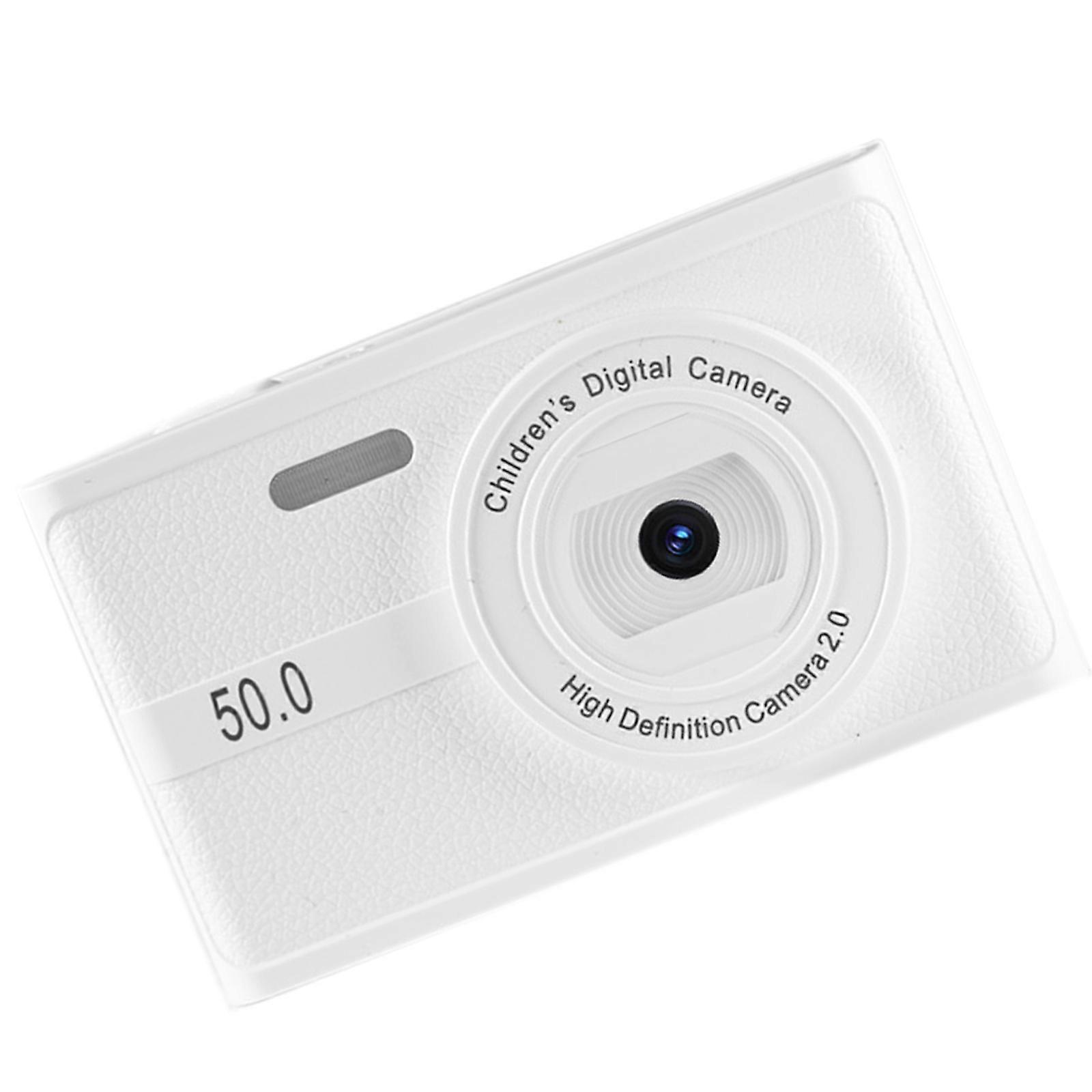 50MP Digital Camera with 8x Zoom LED Light Kids Camera for Clear Picture in Low Light Condition For Versatility Use  White